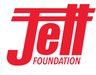 Jett Foundation logo in red stylized lettering with the word “Foundation” beneath.